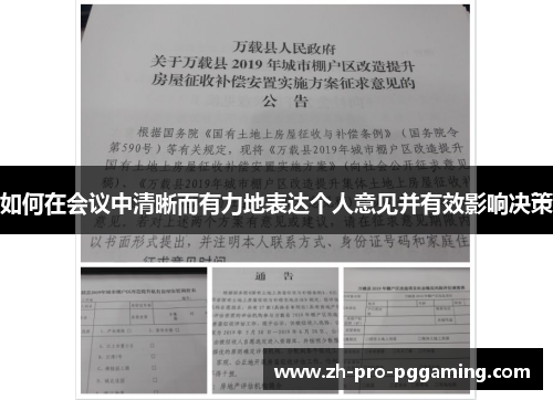 如何在会议中清晰而有力地表达个人意见并有效影响决策 如何在会议中清晰而有力地表达个人意见并有效影响决策
